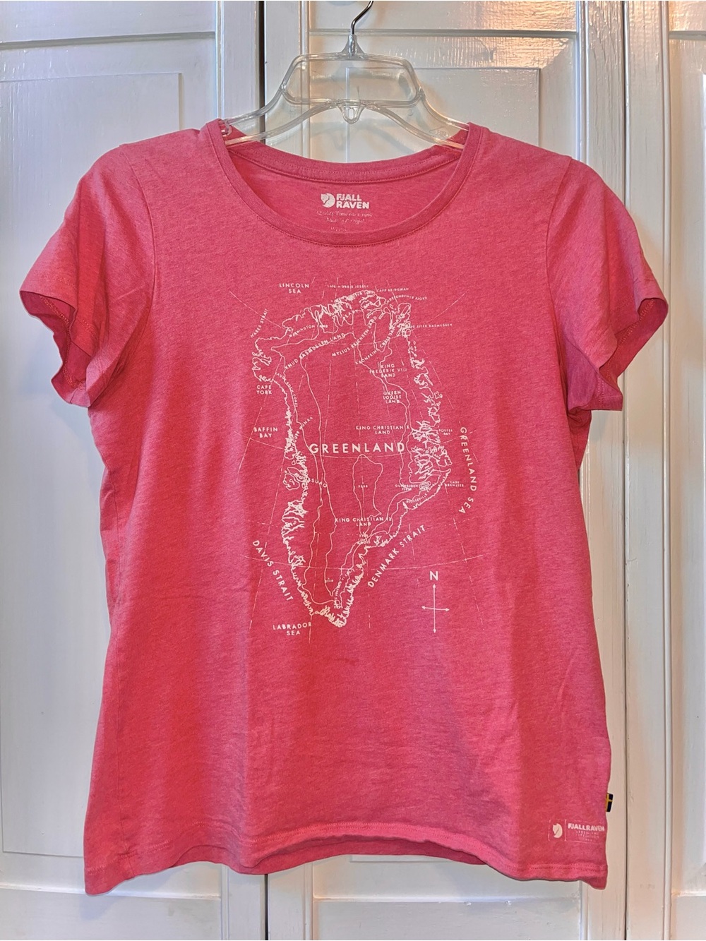 Fjällräven Greenland Map T-shirt Limited Ed. Red, Outdoor Scandinavian Women’s S